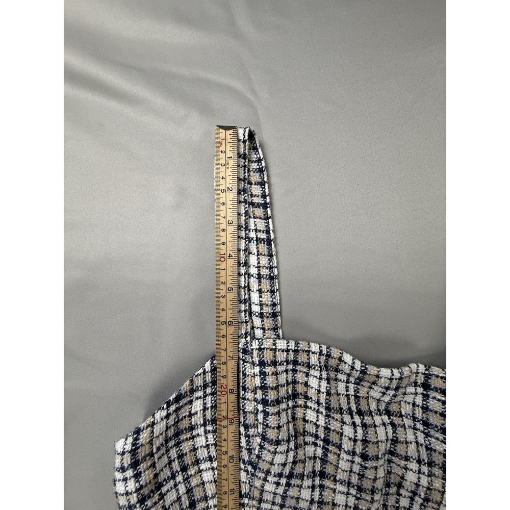 Abercrombie Tweed Mini Dress Small Plaid Preppy Old Money Quiet Luxury - Picture 16 of 16